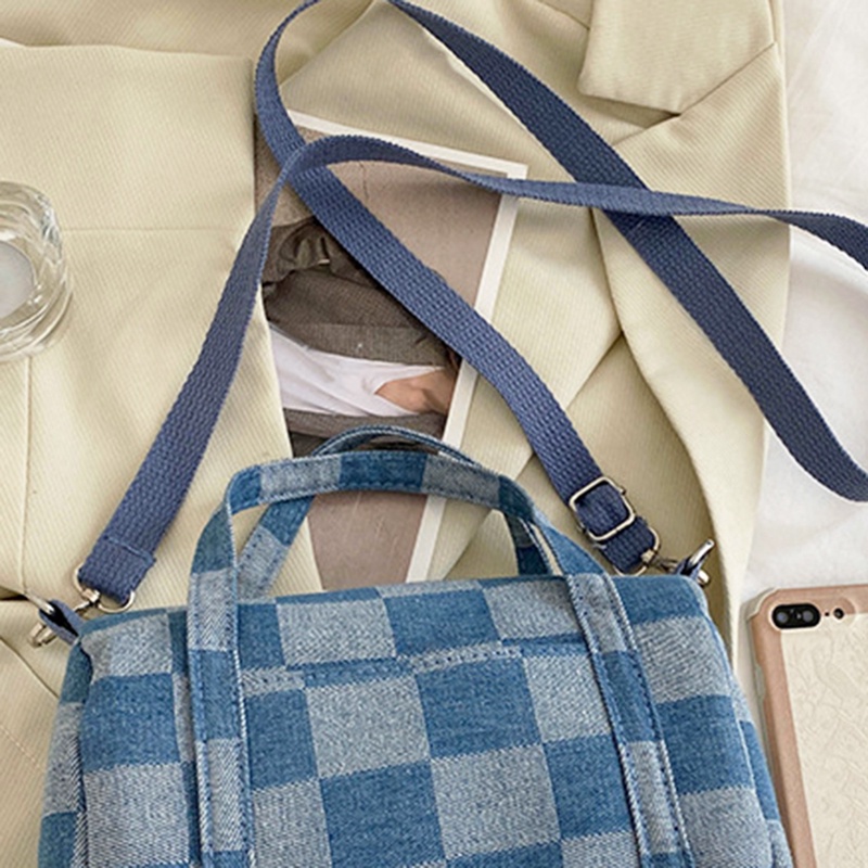 Túi Xách Nữ Vải Jean In Hình Thời Trang Hàn Quốc