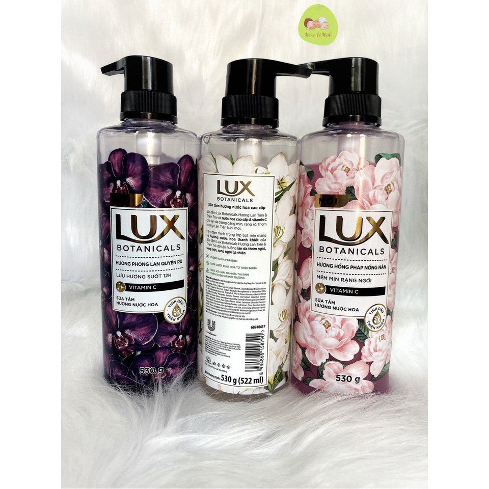 Sữa Tắm Lux Hương Nước Hoa BOTANICALS 530g HÀNG VIỆT NAM thơm lâu trong 48h