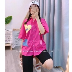 Áo sơ mi trái tim màu xinh