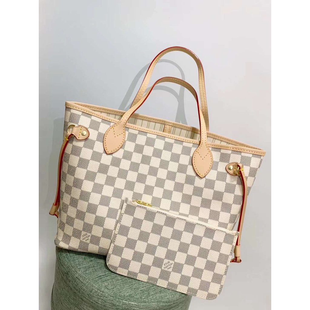 Túi xách nữ da thật thời trang cao cấp Louis Vuitton LV thiết kế sọc caro, thời thượng, đẳng cấp