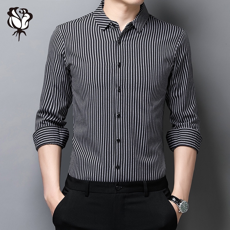 Sơ Mi Nam Tay Dài Kẻ Sọc Thời Trang Mới