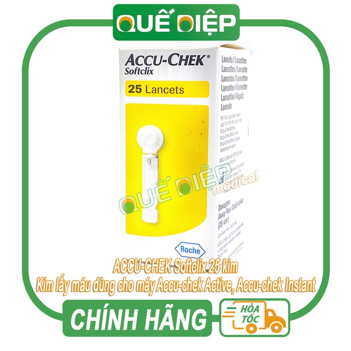 ACCU-CHEK SOFTCLIX - Kim lấy máu dùng cho bút Accu chek Softclix máy thử đường Active, Instant, Performa