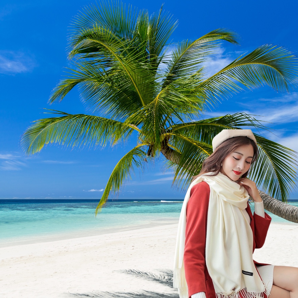 Khăn choàng len lông cừu nam nữ quàng cổ giữ ấm cashmere chất dệt mịn thời trang 2021 cao cấp, khăn 