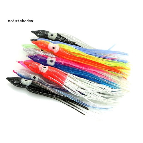 Set 10 Mồi Giả Mềm Câu Cá Hình Bạch Tuộc Dạ Quang