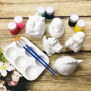 Bộ tô tượng 6 con cung màu nước cọ vẽ