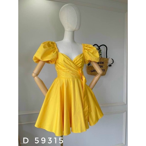 [SP BÁN CHẠY] ĐẦM TRẮNG GẤM PHỐI VOAN CAO CẤP XQ2712203