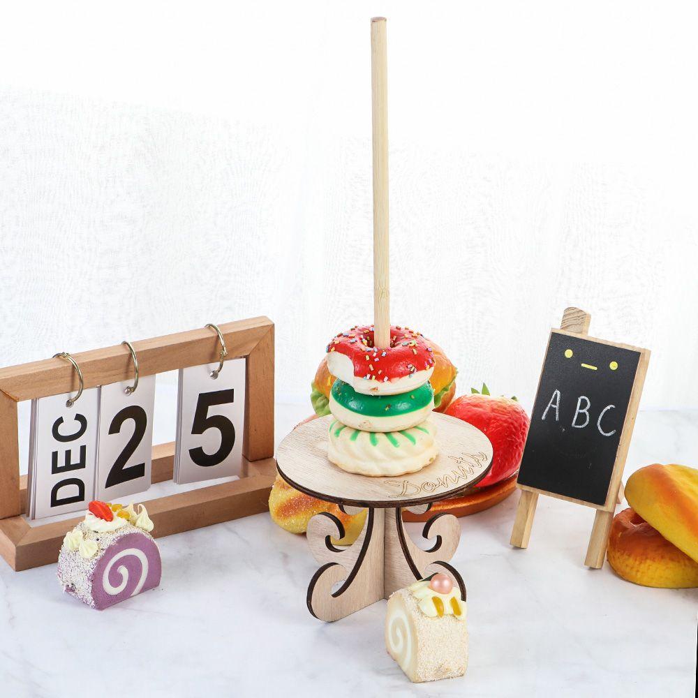 BTLIMER Giá Đỡ Kẹo Bằng Gỗ Hình Bánh Donut Trang Trí Tiệc Sinh Nhật Cho Bé