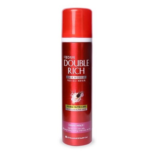 Mousse dưỡng tóc & giữ nếp tóc Double Rich Hair Mousse Hard Hold 150g