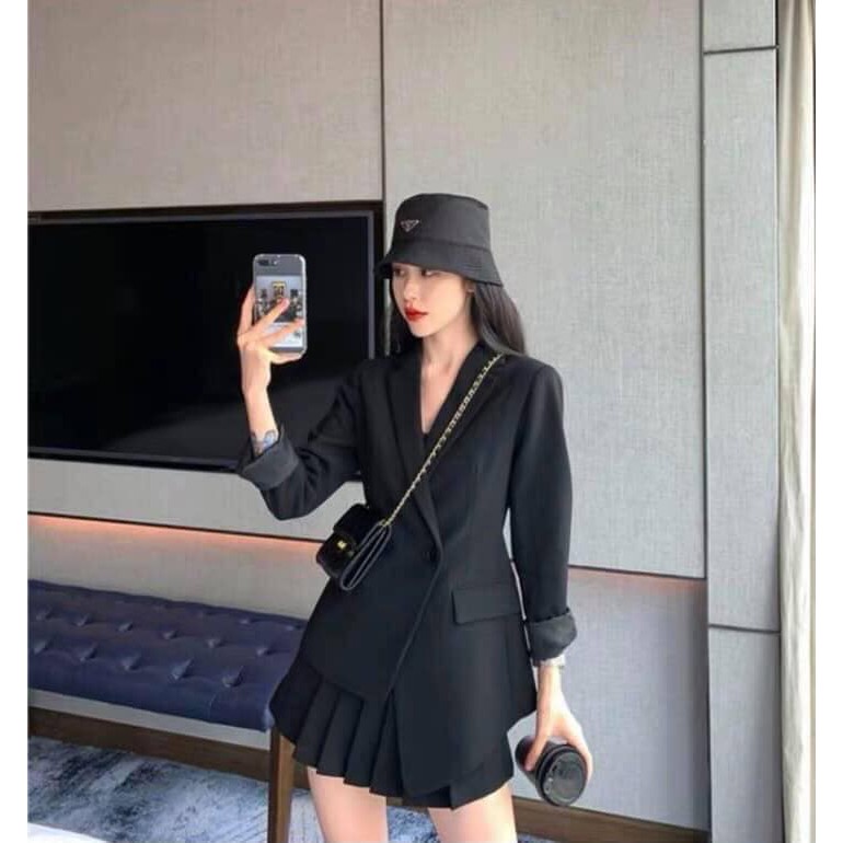 áo vest vạt lệch