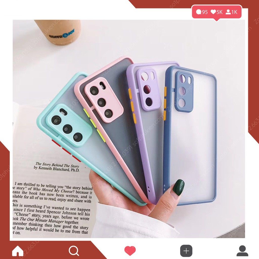 Ốp lưng  Oppo Reno 5 , Reno 6  trong nhám mờ chống ố, chống bẩn, viền màu, bảo vệ camera lo