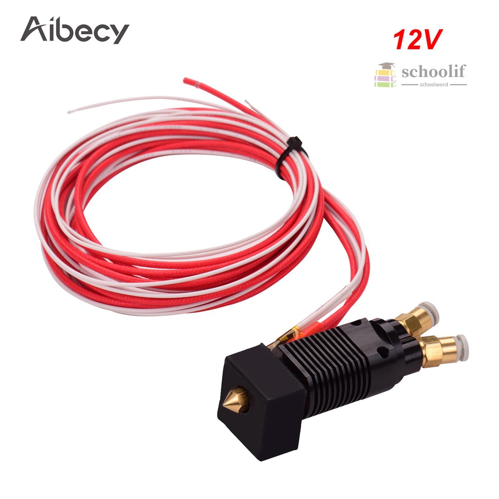 Bộ Máy Đùn Kim Loại 2 Trong 1 Màu Sắc Kép 0.4mm Đồng Thau 12v Tương Thích Với Cr-10 Series Ender-3 Cho Máy In 3d