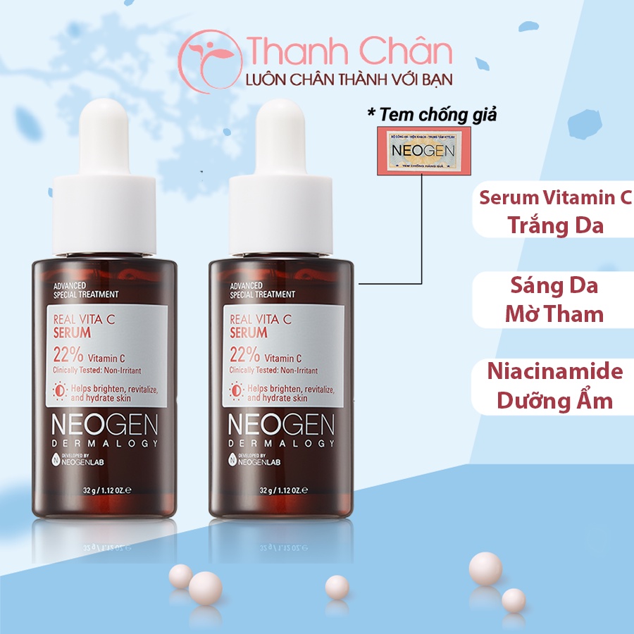 Tinh Chất Vitamin C Sap NEOGEN Giảm Thâm, Làm Sáng Da Neogen Dermalogy Real Vita C Serum 32g