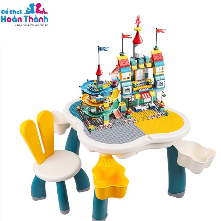 Đồ chơi trí tuệ thông minh mô phỏng Bộ bàn xây dựng cho bémô phỏng lắp ráp lego lâu đài trong mơ 209 chi tiết