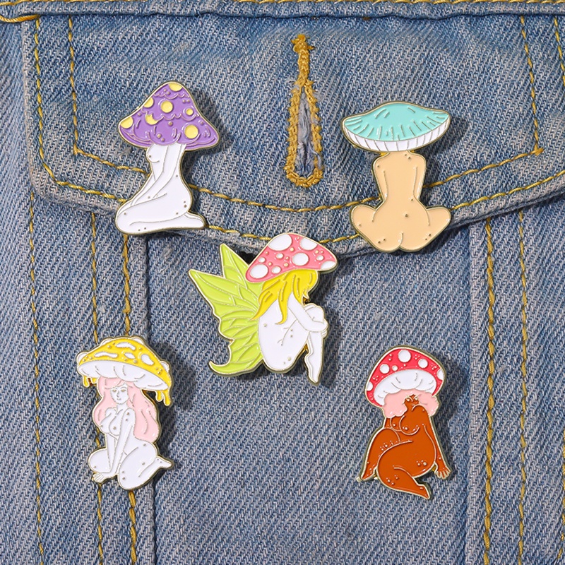 Ghim cài áo MISS ZOE hình cây nấm dễ thương ngộ nghĩnh