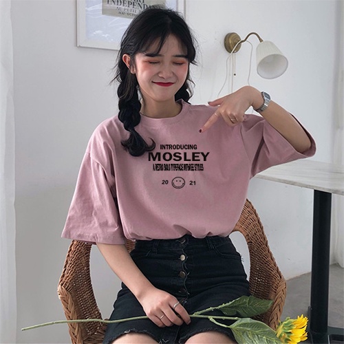 Áo phông3158 chất dày cotton khô nữ form rộng quảng châu Mosley NH5