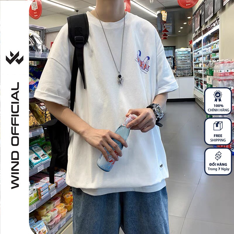 Áo thun tay lỡ WIND phông unisex form rộng SPODY nam nữ cotton ulzzang oversize | BigBuy360 - bigbuy360.vn