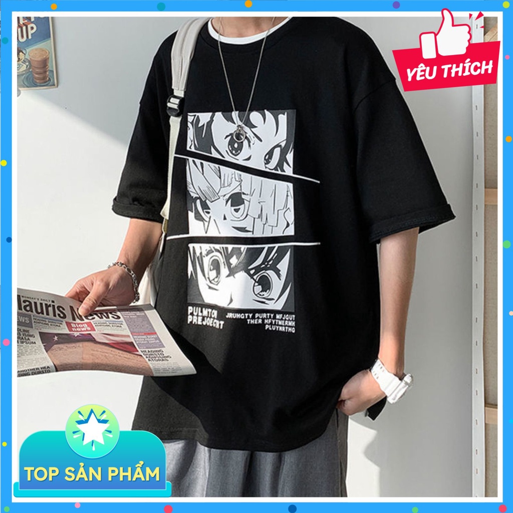 Áo thun nam nữ unisex tay lỡ Anime Benashopx, áo phông form rộng cổ tròn chất cotton mùa hè | BigBuy360 - bigbuy360.vn