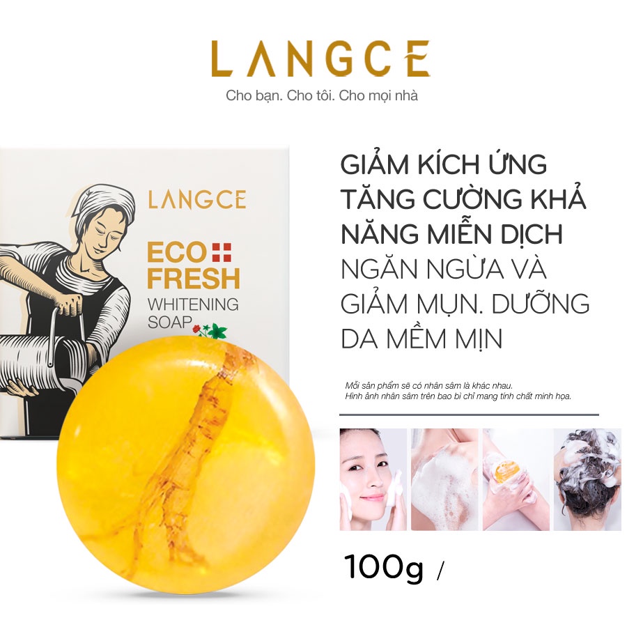 XÀ BÔNG NHÂN SÂM VỊ CỨU TINH CHO LÀN DA 100g LANGCE