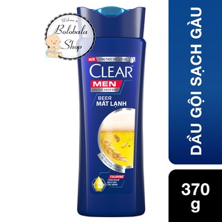 Dầu Gội Clear Men Beer Sạch Gàu Mát Lạnh 370g