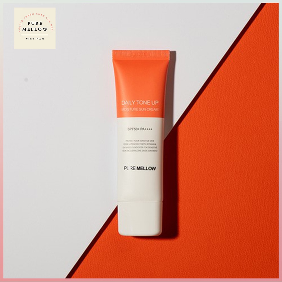 Kem Chống Nắng Hàn Quốc Bật Tone Trắng Hồng PureMellow Không Gây Nhờn Bết Dính Phù Hợp Mọi Loại Da Dung Tích 50ML | BigBuy360 - bigbuy360.vn