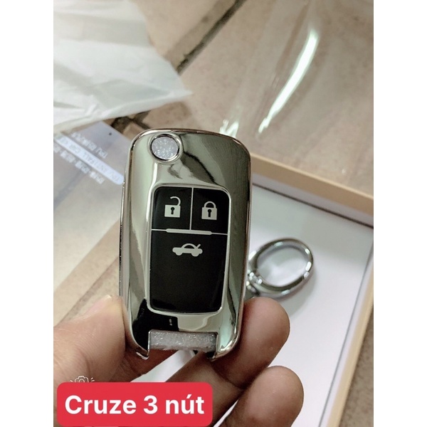 Ốp chìa khóa Chevrolet Cruze,  Aveo, Trailblazer, Colorado, Spark, Orlando cao cấp (chìa gập)