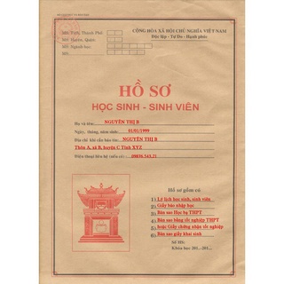 Hồ sơ học sinh sinh viên