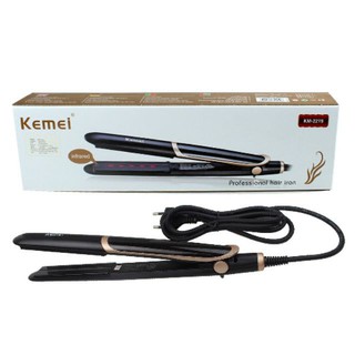 Máy duỗi tóc chỉnh nhiệt kemei km-2219 cao cấp 2 in 1