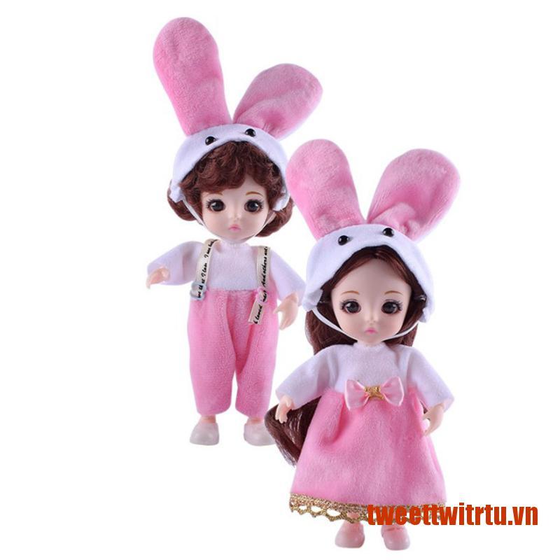 TRITU 3D DBS Doll 6 Inch 12 Joint Doll Princess with Handbag Comb GHirl Doll Toy