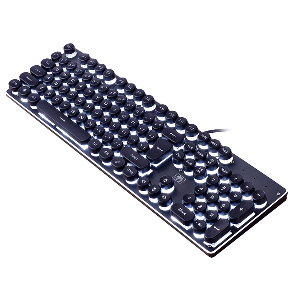 Bàn Phím Có Dây Đèn Nền LED Bàn Phím Nút Bấm Punk Retro Cảm Giác Thao Tác Bàn Phím Có Dây USB Trò Chơi Văn Phòng Trong Tương Lai