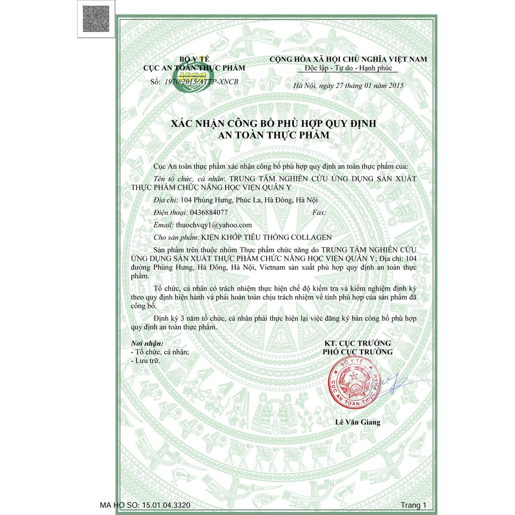 Kiện khớp tiêu thống collagen HVQY 60 Viên | BigBuy360 - bigbuy360.vn