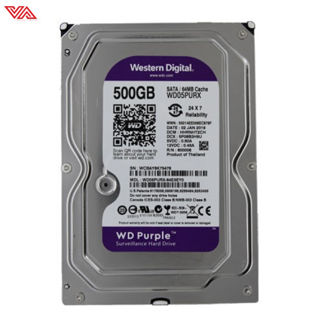 Ổ cứng 500GB HDD Western Purple (Tím)