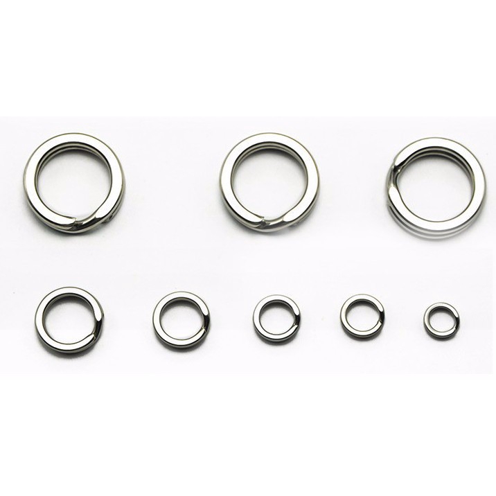 50 Khuyên tròn nối mồi câu cá bằng thép không gỉ 304 chất lượng cao