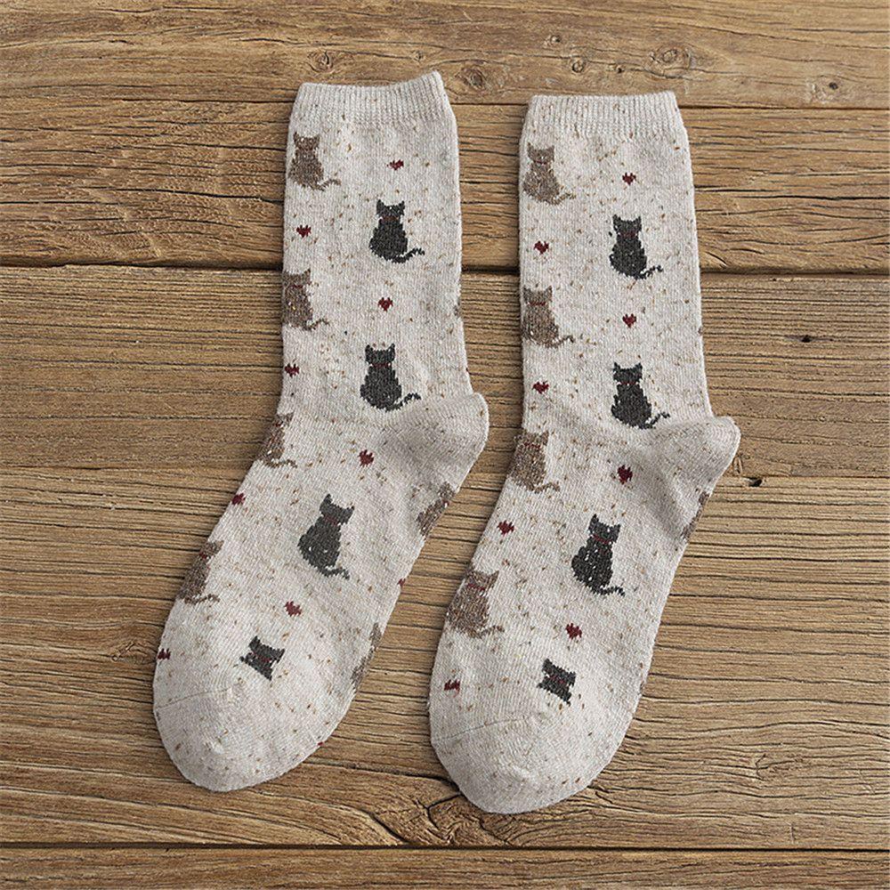 1 Đôi Tất Dày Dặn Phong Cách Nhật Bản Thời Trang Thu Đông Cho Nữ