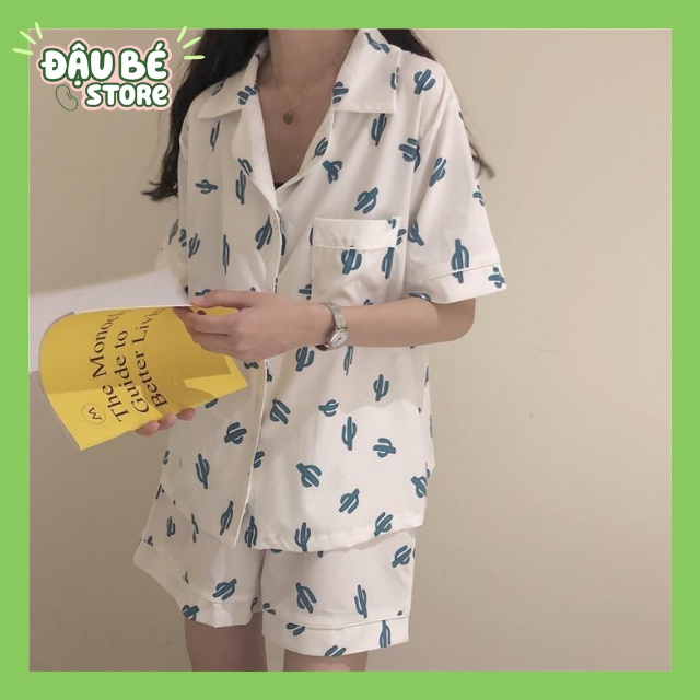 Bộ Ngủ Sương Rồng Ulzzang Cute Form Rộng - Pijama Hè Bộ Mặc Nhà Ngắn Tay Hot Trend - Daube - S015