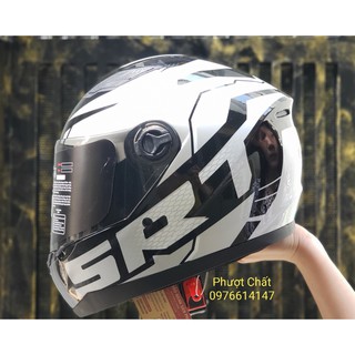 Nón Fullface Asia SRT bạc