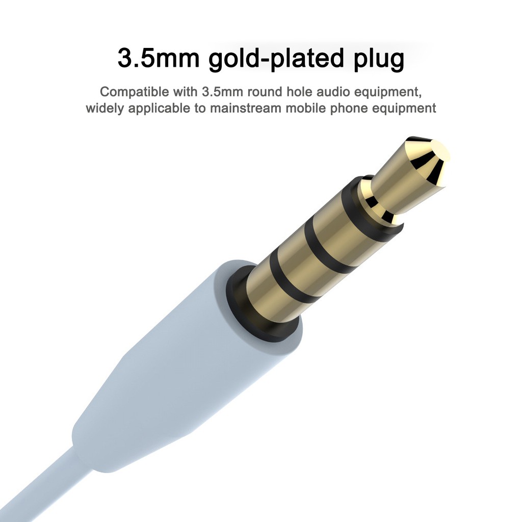 Tai Nghe Nhét Tai Jack 3.5mm Âm Thanh Siêu Trầm Có Micro Tiện Dụng