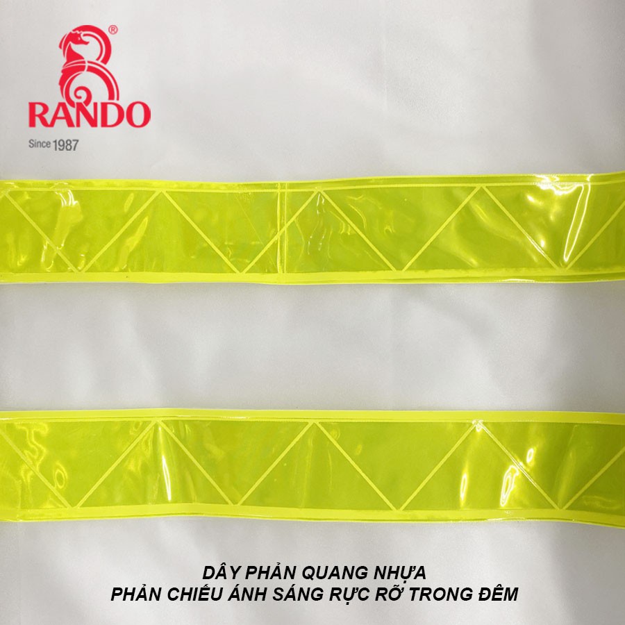 [ ASPC02] RANDO Bộ Quần Áo Đi Mưa Nhựa PVC Trong Màu Phản Quang Chống Thấm nước, Thời Trang Cá Tính Cho Nam/Nữ