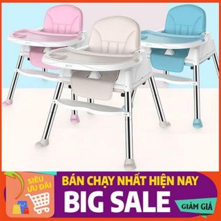 [HÀNG SIÊU CẤP]  Ghế ăn dặm cho bé đa năng QIHUA  ĐIỀU CHỈNH ĐỘ CAO - BÁNH XE LƯU ĐỘNG - BAO DA PU-GẤP GỌN