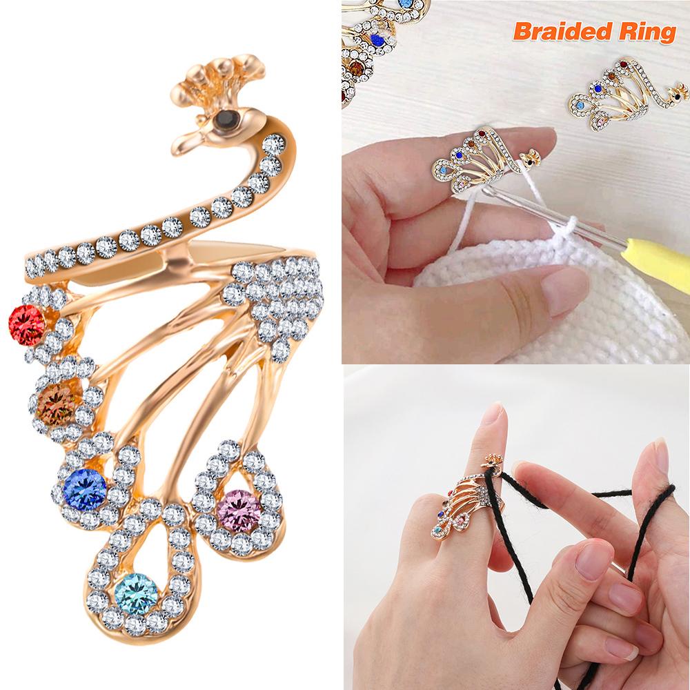 DIACHAVN Dụng Cụ Đan Len Vòng Nhẫn Đeo Ngón Tay