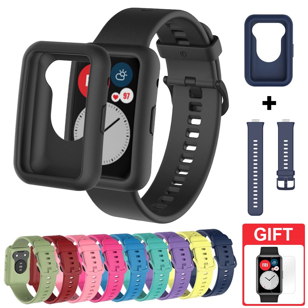 Vỏ Silicone Bảo Vệ Cho Đồng Hồ Thông Minh Huawei Watch Fit 1 / 2