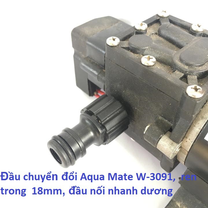 Đầu chuyển đổi Aqua Mate W-3091 , ren trong 18mm, đầu nối nhanh dương