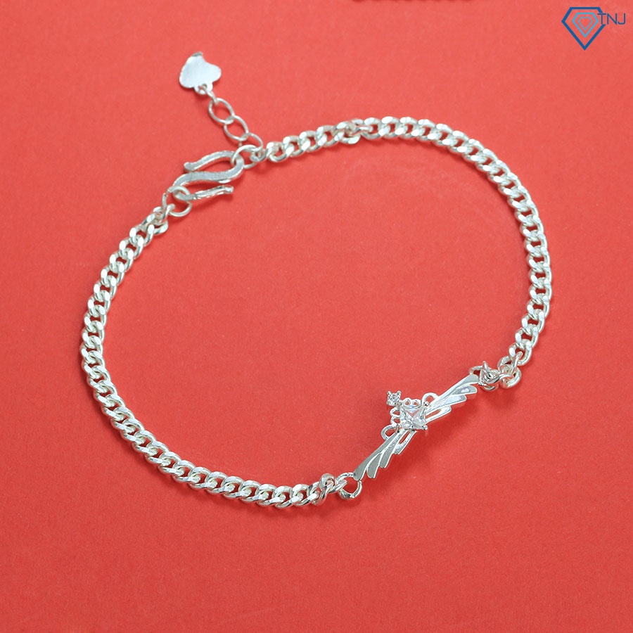 Vòng tay đôi nam nữ bạc Hiệp Sĩ Công Chúa LTD0023 Trang Sức TNJ