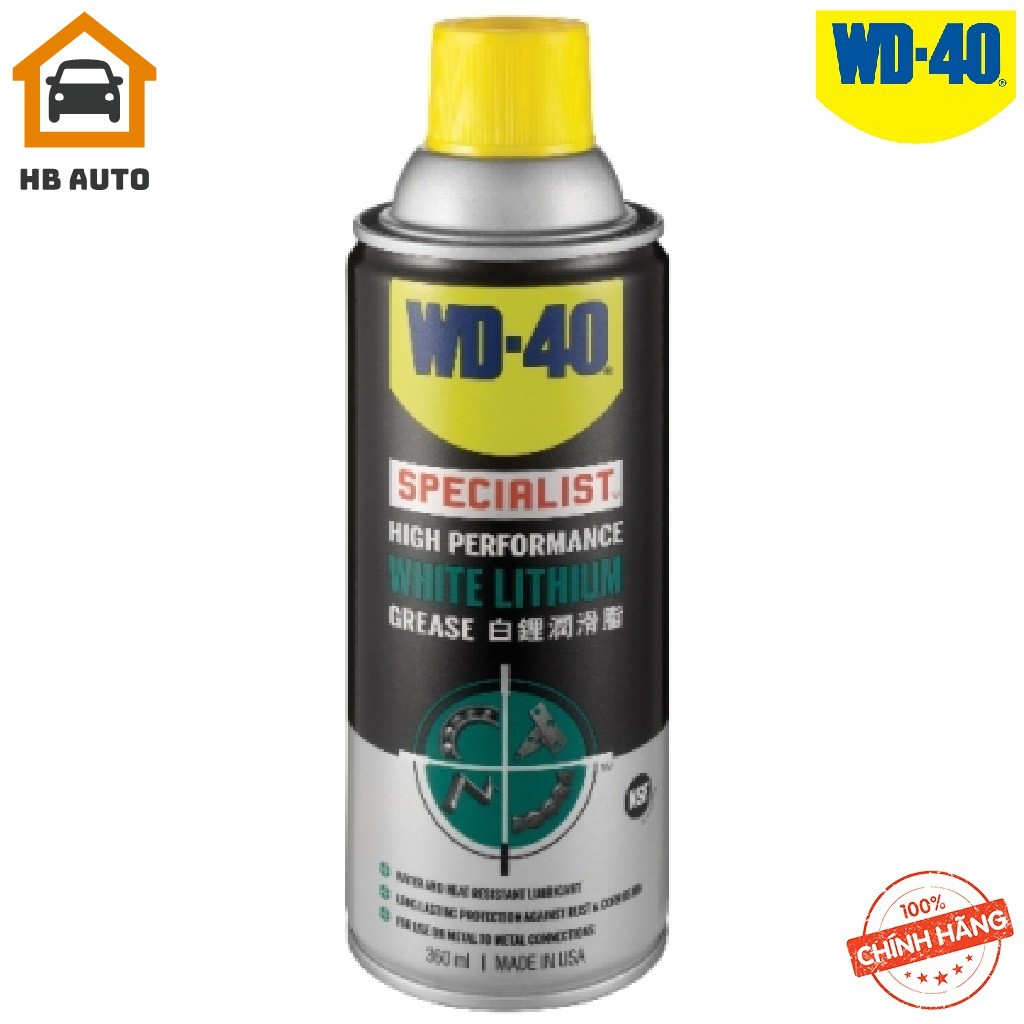 Chai Dầu nhờn bôi trơn tác dụng cao WD-40 Specialis High Performance White Lithium Grease (360ml)