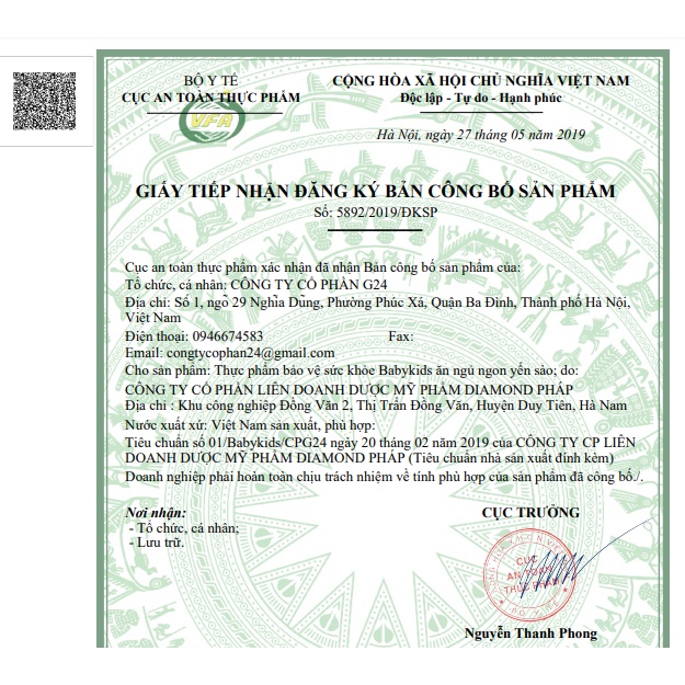 Siro Babykids Yến Sào Ăn Ngủ Ngon Cho Trẻ Biếng Ăn Hộp 20 Ống