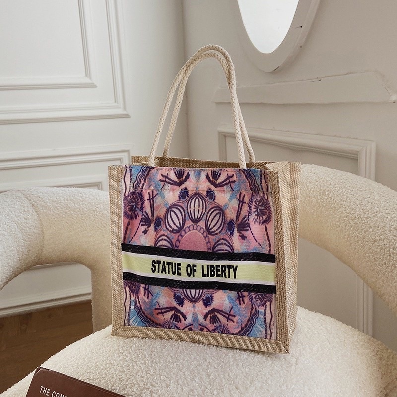 Túi cói cỡ nhỏ Liberty, Túi cói vintage ( chọn kiểu)