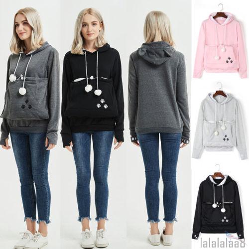 Áo Hoodie Tay Dài Mũ Tai Mèo Thời Trang Cho Nữ