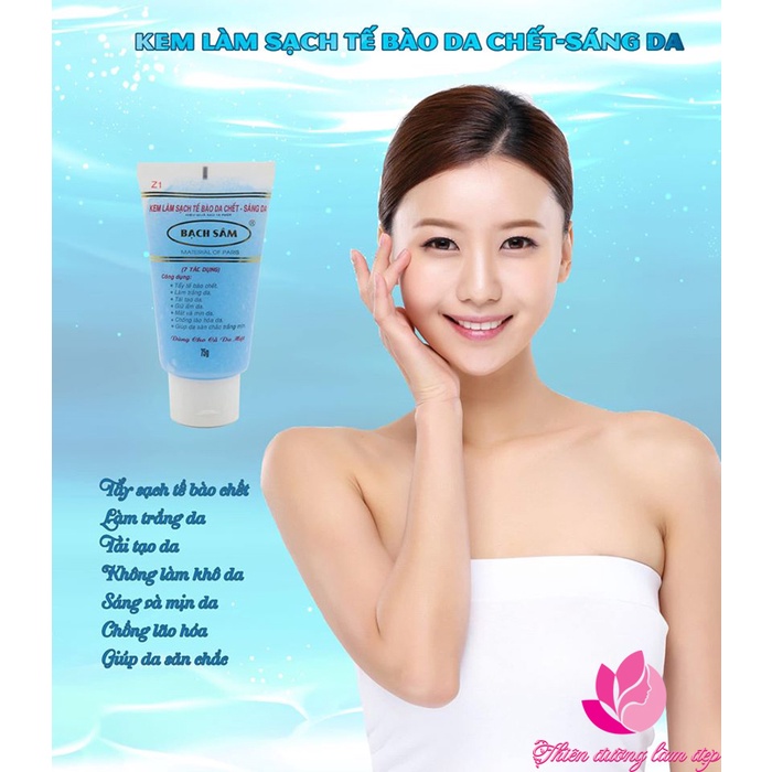 Kem làm sạch tế bào chết, Sáng da cho mặt và toàn thân Z1 BẠCH SÂM - 75g