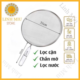 Vỉ Lưới Chắn Dầu Mỡ Chiên Rán INBOX KOREA-B023 Nắp Đậy Chảo Chống Bắn Văng Dầu