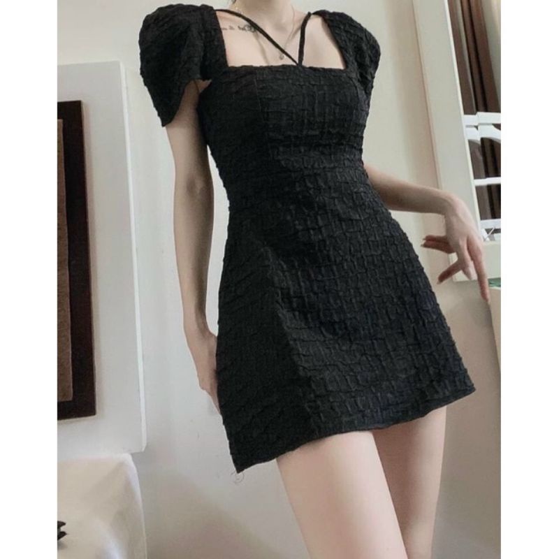 ĐẦM VẢI XỐP CÁNH TIÊN