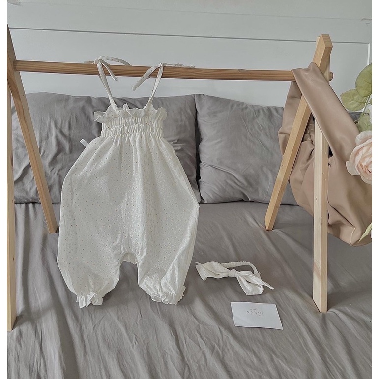 Đồ bộ liền thân + turban hoa cúc nhí nổi Nanci room